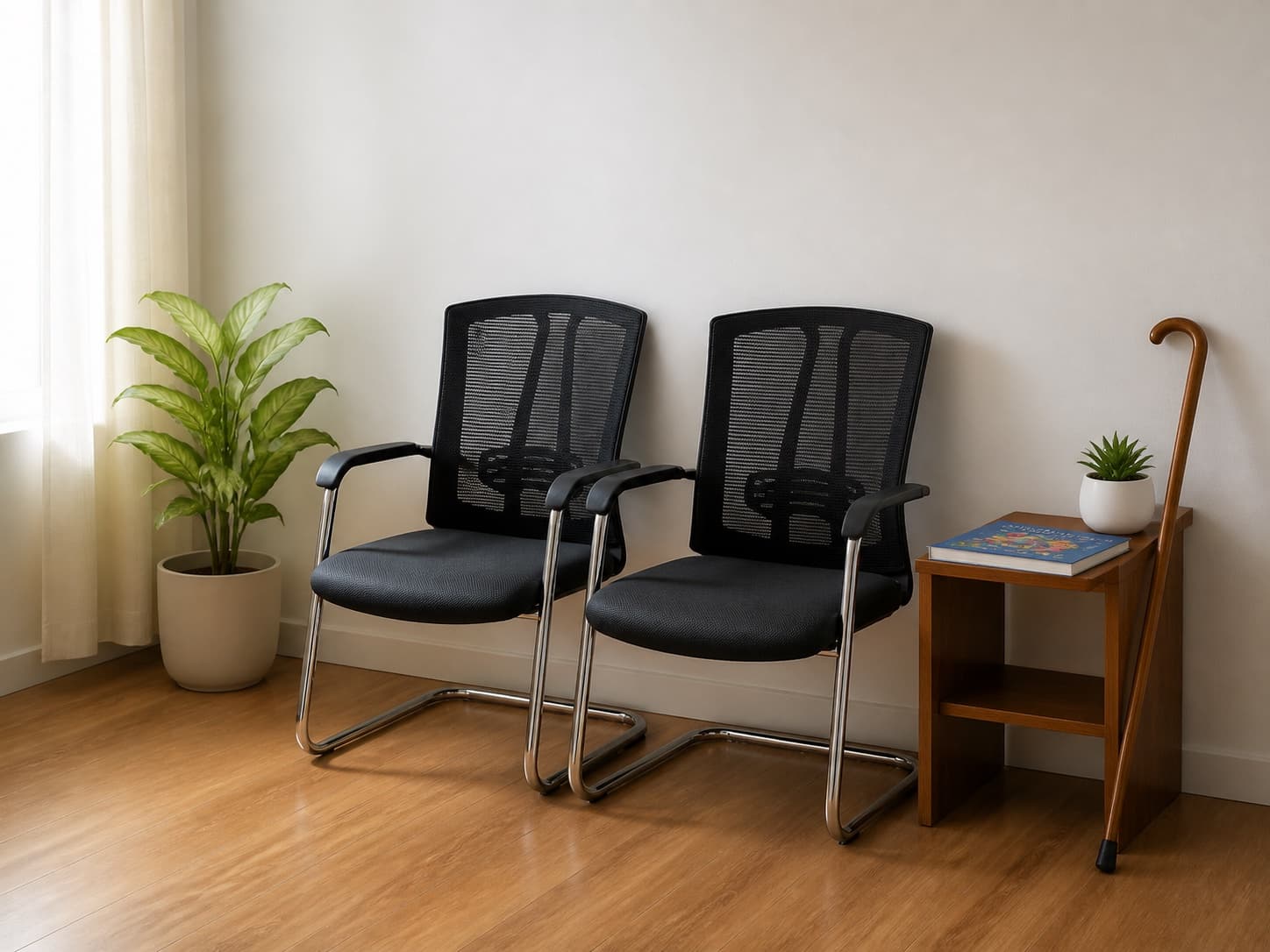 Family-friendly waiting chairs at Jeeven Homoeopathy Clinic
